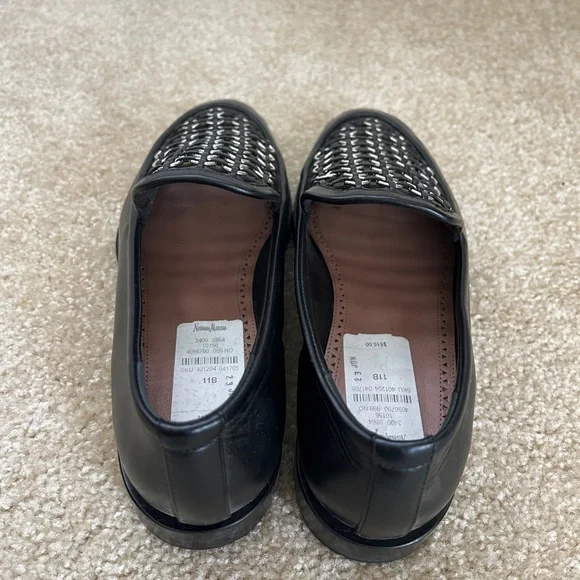 Alaïa Grommet Black Leather Loafers - Picture 7 of 9